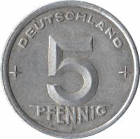 (№1948km2) Монета Германия (ГДР) 1948 год 5 Pfennig